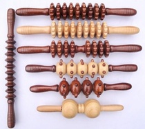 Wooden roller double ball spine spine back acupoint massage stick Meridian manual back pusher massage tool