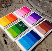 Thickened Sponge 4 Color Gradient Color Printing Table Rubber Stamp Wedding Hand Finger Painting Handbill Album Food Play Printed Clay Large Box