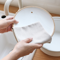 Wiping glass bowl table mirror water absorption is not easy to fall towel no trace printing fish scale rag kitchen household cleaning cloth