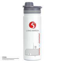 W China Aerospace toast to Shenzhou original stainless steel insulated cup portable straight body brief and large capacity water glass