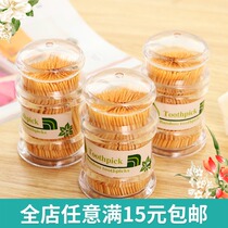 Korea Creative Pagoda Natural Bamboo Toothpick Bamboo Toothstick Boxed Portable Transparent Cage Two Yuan Shop Boutique