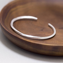 Fashion Minimalist Wire Drawing Pure Silver Bracelet New Lady Bracelet S925 Silver Bracelet