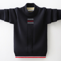 Children boy sweater jacket head autumn and winter cash in Chaoyang Medium Large Boy Beat Knitwear Knitwear Thicken Thickened Pure Cotton