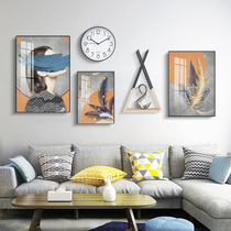 Modern minimalist living-room decoration Sofa Background Wall Mural Light Extravagant Atmospheric Scenery Hang Nordic Wind Composition Painting