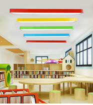 Office chandelier Shop commercial color cartoon rectangular kindergarten dance studio ceiling light LED strip light