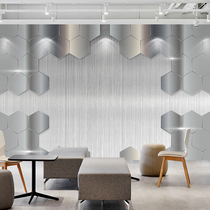 Imitation stainless steel metal protective wall panel Bar ktv machine room wall buckle plate office front office high light integrated wall panel