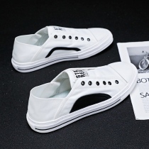 Winter small white shoes men Korean version of Joker trend Leisure board shoes White shoes one pedal lazy shoes social spirit guy