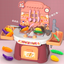 Kitchen toy set simulation kitchenware cooking cooking 4 babies 5 girls over 3 years old 6 children girls playing home