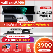 Vantage i11134 range hood gas stove set Smoke stove anti-heat three-piece kitchen smoke machine stove set