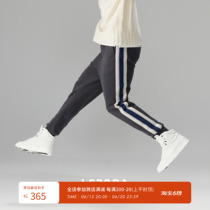 LEZORA authentic new frontier cotton anti-cold thick pull suede 360g ultra warm collared striped webbing girly pants male