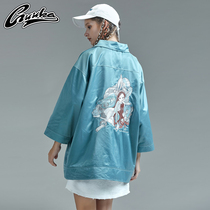 GUUKA early spring jacket womens Tide brand thin hip hop sports couple Japanese back embroidered jacket jacket loose