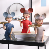 Simple Light Luxury Circus Girl Creative Portal Living Room Keys to Access the Swing Piece Place Table Household Decorations