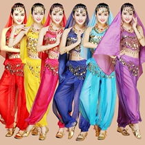 Indian Dance Plays Out Sexy Belly Dance Suit Autumn Winter New Stage Performance Suit Xinjiang Dance Practice Costumes