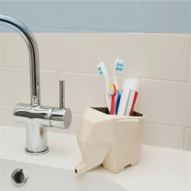 Creative elephant drain toothbrush holder toothpaste storage bucket