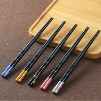 Chopsticks Household high temperature resistant non-moldy alloy chopsticks practical hotel restaurant Hotel special non-slip non-deformation