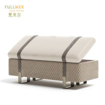 Light luxury Nordic now simple bedroom storage bed tail stool metal foot storage clothing store cloakroom changing stool stool