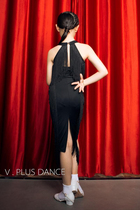 V PLUS DANCE high snow children Latin DANCE tassel little black skirt suspenders dress DANCE practice uniforms