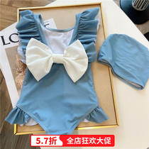 Childrens bathing suit girl girl cute baby conjoined swimsuit 2021 new middle and young baby swimsuit
