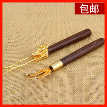 Faucet iron pot fork Health cast iron pot clip Old iron pot Pure copper fork Iron teapot accessories special iron pot cover fork