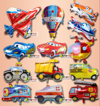 Birthday party 100-day kindergarten celebration arrangement McQueen excavator aluminum film balloon-plane car