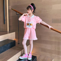 The new Summer 2022 new middle - sized girls Summer - dress girls two - piece sets