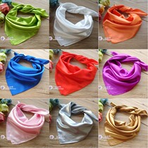 Solid color monochrome plain color nude color summer and autumn womens performance Joker stewardess silk professional clothing silk scarves