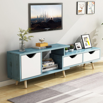 TV cabinet coffee table combination table modern simple living room home Nordic simple small apartment TV cabinet solid wood legs