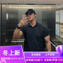 Muscle Faith Fitness Short Sleeve Male Brothers Equipment Training Sports Outdoor Running Summer Leisure T-shirt polo fir