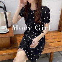 Sandro asw daisy floral dress women's 2022 new French temperament niche retro high waist skirt