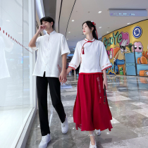 Xia Cape Graduation Banfu Summer China Wind Short Sleeve Suit College Wind Hanfu Junior High School Student School Uniform Customized