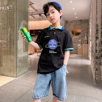 Boy summer clothing suit 2022 new children Summer boy short sleeve handsome clothes boy clothing sport Two sets of damp