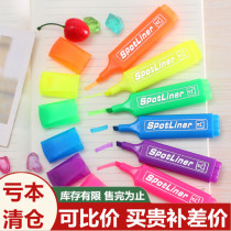 Fluorescent pen marker pen student with candy color set of Korean stationery graffiti stroke focus Colour mark pen