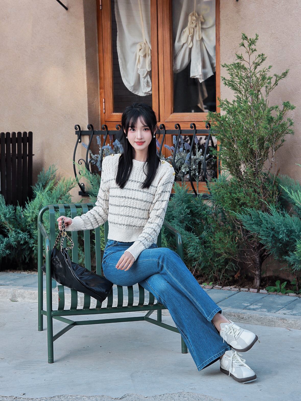 信购店主推荐春季超模裤 高腰弹力微喇叭设计 巨显瘦拉长比例 复古水洗百搭不挑人