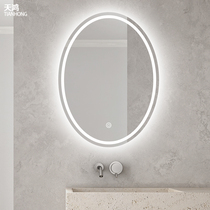 Oval round mirror Backlit LED light mirror Round bathroom mirror Wall mounted bathroom mirror Smart toilet mirror with light