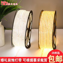 LED white warm light with plug Christmas light bar Wedding decoration KT board background DIY decoration wedding props supplies