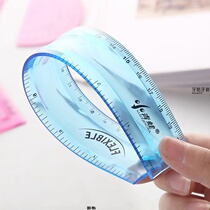 Primary school soft ruler set 15cm 20cm measuring ruler Korean simple stationery ruler triangle board four-piece set