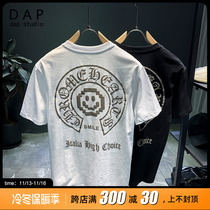 Short-sleeved t-shirt mens summer tide brand ins trend white t-shirt boy Hong Kong style top round neck bottoming shirt clothes men