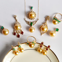 Monitor Home natural pearl pendant necklace inlaid with 18K gold S925 silver single shell pearl ring jewelry women live 30