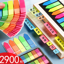 Defecation Index Label Paper Writing Mark Small Strips Plastic Bookmark Ticks Students with transparent instructions Page Number of fluorescent film Colour mesh Red Convenience Stickler Stickiness Strong N Classification Paper
