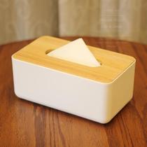 Men and womens desk desk box Hotel living room wooden cover tissue box Nordic ins office bathroom good look