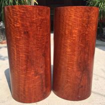 A pair of mahogany pen holder with a height of 66cm Burmese Rosewood painting tube boutique water corrugated tiger skin collection