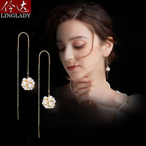 Lingda simple earrings female summer niche earrings drop 2021 New Tide earrings High sense light luxury