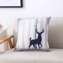 2019 new Nordic deer cotton and hemp pillow