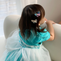 A small full sisters colorful dream butterfly hairpin Childrens clip headdress Cute small hairpin female Korean fashion