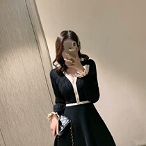 Sandro Moscoloni2021 new autumn winter knitted dress slim sweet fragrance Joker bottoming tide