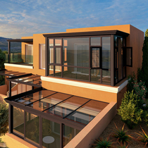 Haikou broken bridge aluminum alloy doors and windows soundproof windows sealed balcony custom villa Sun room Sanya Hainan