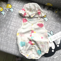 Baby clothes summer thin cute princess gauze summer clothes female cute female baby pajamas summer 100 days photo