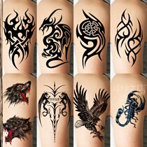 Totem Tattoo tattooed with persistent male and female waterproof half-arm Flame Scorpion Drop Blood Wolf head emulated chest front arm