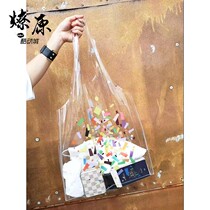 Liaoyuan equipment and set transparent jelly bag womens bag fashion large capacity lightweight shoulder bag