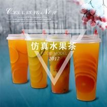 New custom simulation food and beverage materials Fruit tea Hi tea juice Dessert Ice cream food model sample fake dish